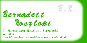 bernadett noszlopi business card